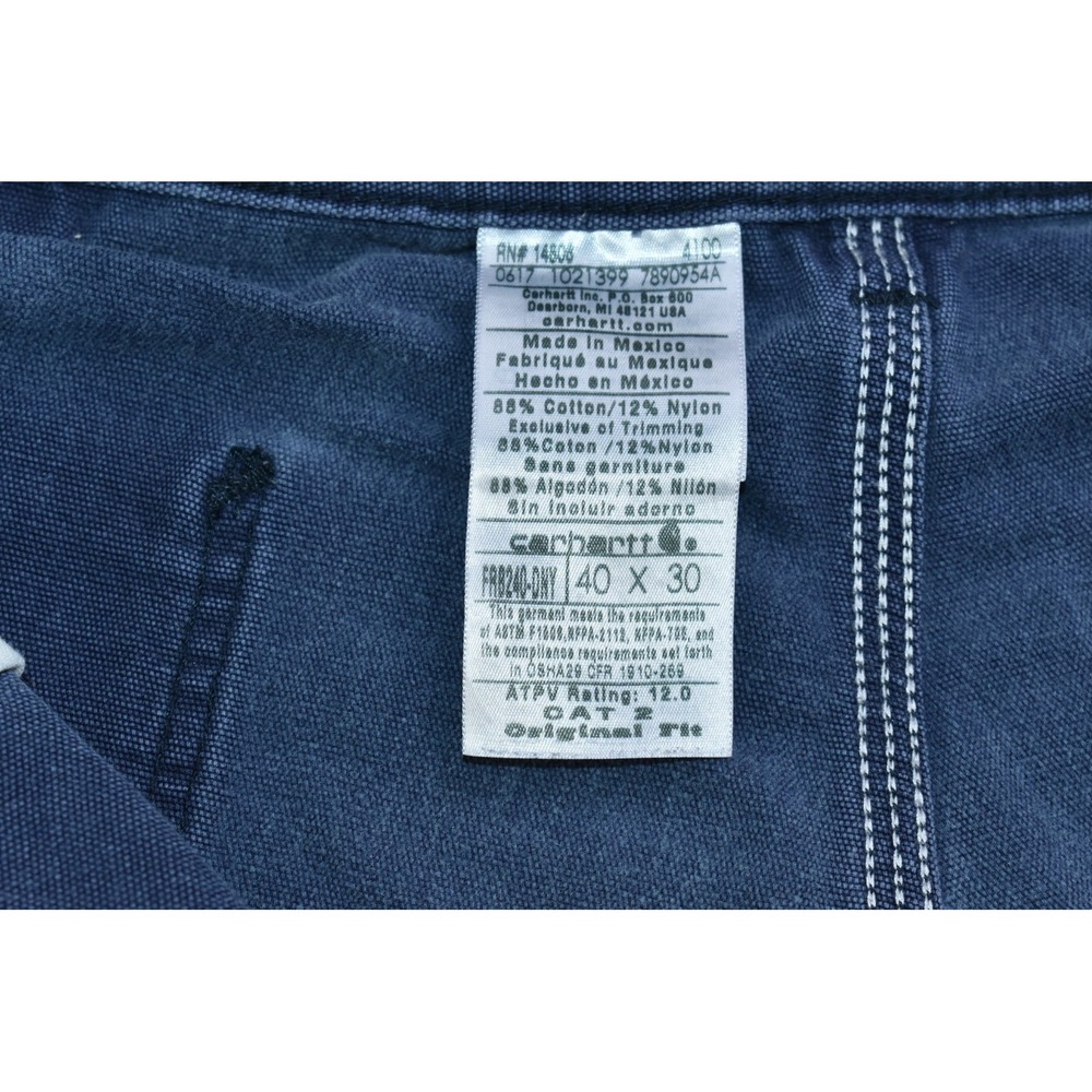 Carhartt FR Canvas Cargo Men Pants 40x30 Flame Resistant Cat2 Dungaree -Flaws- - Picture 5 of 16